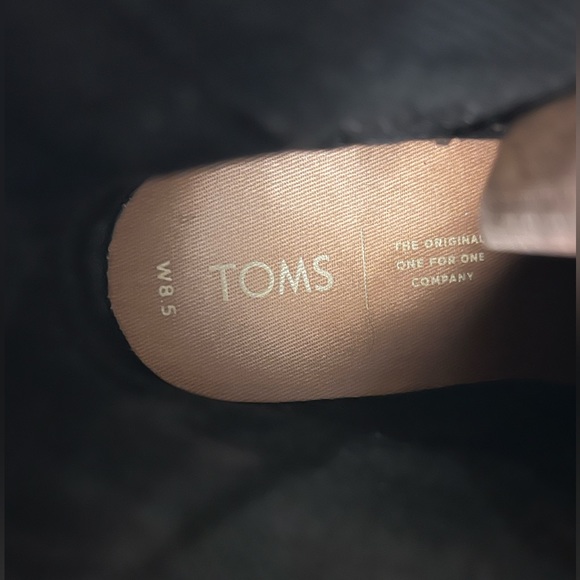 TOMS Esme Black Leather Booties, 8.5 - Picture 5 of 5